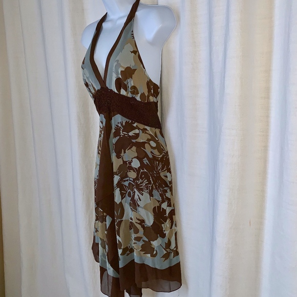 EUC- BCBGMaxazria Silk Handkerchief Hem Dress!! - Picture 2 of 6